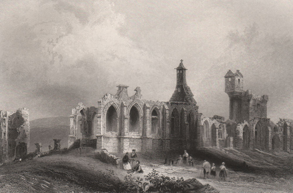 Corsregal (Crossraguel) Abbey, near Maybole. Ayrshire. Scotland. BARTLETT c1840